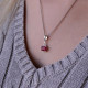 Strieborný náhrdelník luxusný s pravým minerálnym kameňom červený 12084.3 ruby Strieborný náhrdelník luxusný s pravým minerálnym kameňom červený 12084.3 ruby