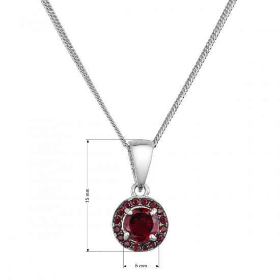 Strieborný náhrdelník luxusný s pravými minerálnymi kameňmi červený 12088.3 garnet Strieborný náhrdelník luxusný s pravými minerálnymi kameňmi červený 12088.3 garnet