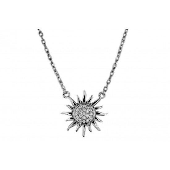 Strieborný náhrdelník slnko 