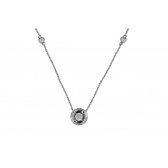 Strieborný náhrdelník s elegantným kruhom 