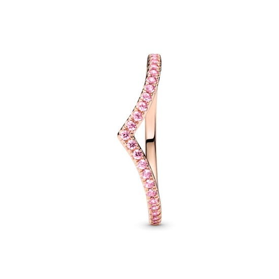 Ružový trblietavý véčkový prsteň kolekcie Pandora Timeless
